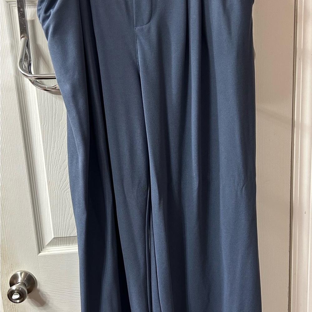 Stylish Blue Wide-Leg Pants